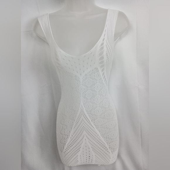 2 FOR $40 NEW Sexy White Fishnet Mini Preppy Clueless Dress (#1,337) - Picture 4 of 6